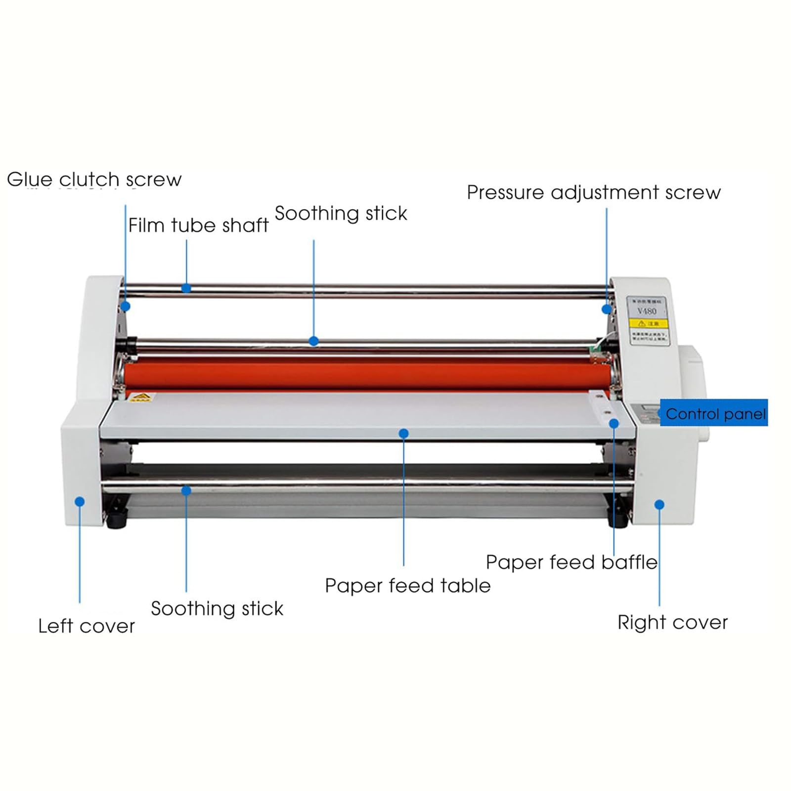 Macchina Laminatrice a Caldo E Freddo 700w,Macchina Laminatrice a Caldo Mono/Bifacciale,Larghezza Laminazione 35Cm/45Cm + Spessore Laminazione 0,1-5Mm,per Uffici,Case E Scuole,Width450mm