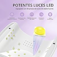 Vista 4 de MelodySusie P-Plus30I - Lámpara de uñas profesional LED UV, secadora de uñas de alta eficiencia con 3 temporizadores y base desmontable que cura