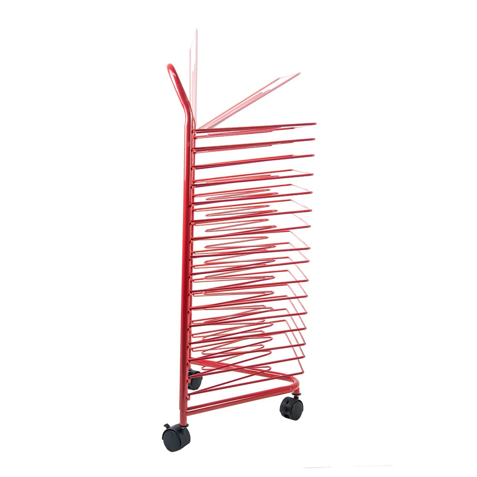 Aioneer Artwork Drying Rack, 16-Layer Easel Floor-Standing Watercolor Storage Rack Oil Painting Board Melaleuca Rack with Pulleys, Suitable for Studio