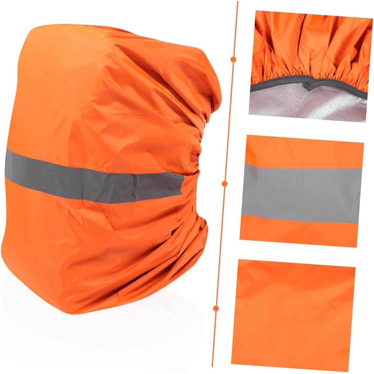 BESPORTBLE Orange Hiking Back Rain Cover Camping Supplies t Inner Coated Silver Back Cover for Biking Outdoor Back