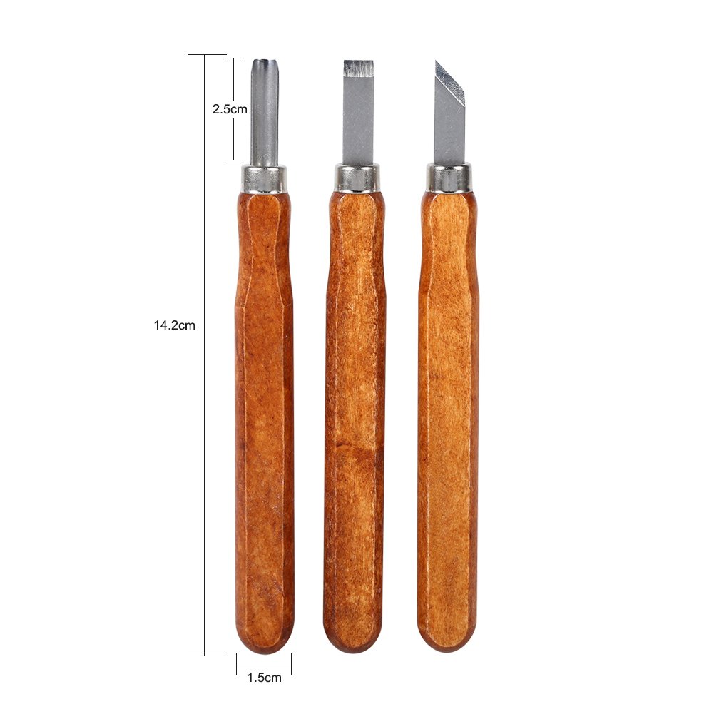Juego de cuchillos para tallar madera de 3/6/9 piezas, mini cincel de acero con mango, juego de herramientas para tallar a mano, para escultura de bricolaje, carpintero, expertos principiant