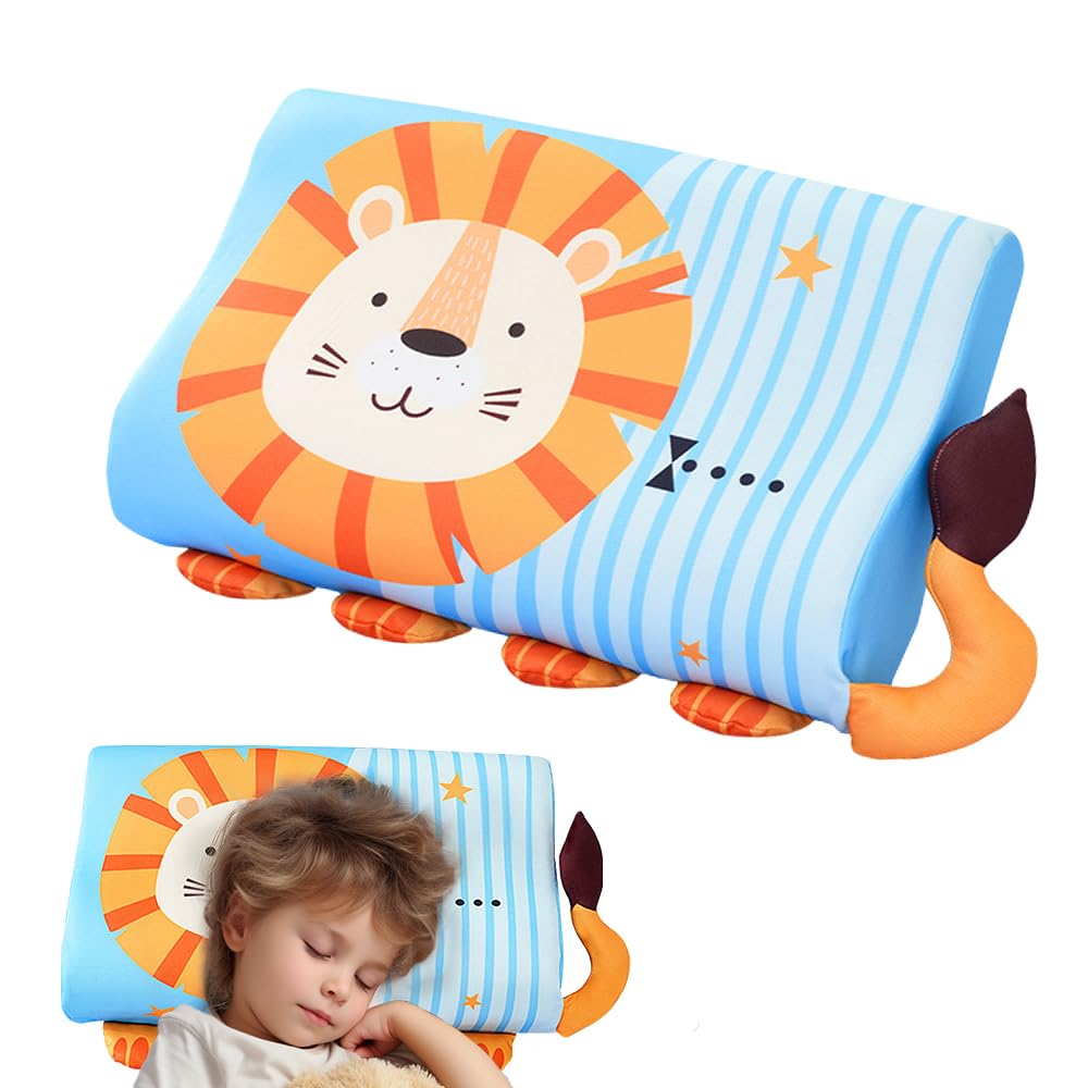 Oreiller Enfant, 45 x 27 x 6 cm Coussin pour Enfant, Respirant, Confortable, Détachable, Oreiller Ergonomique Enfants, CoussinEnfants, Coussin Bebe pour Enfants à Aartir de 3 Ans