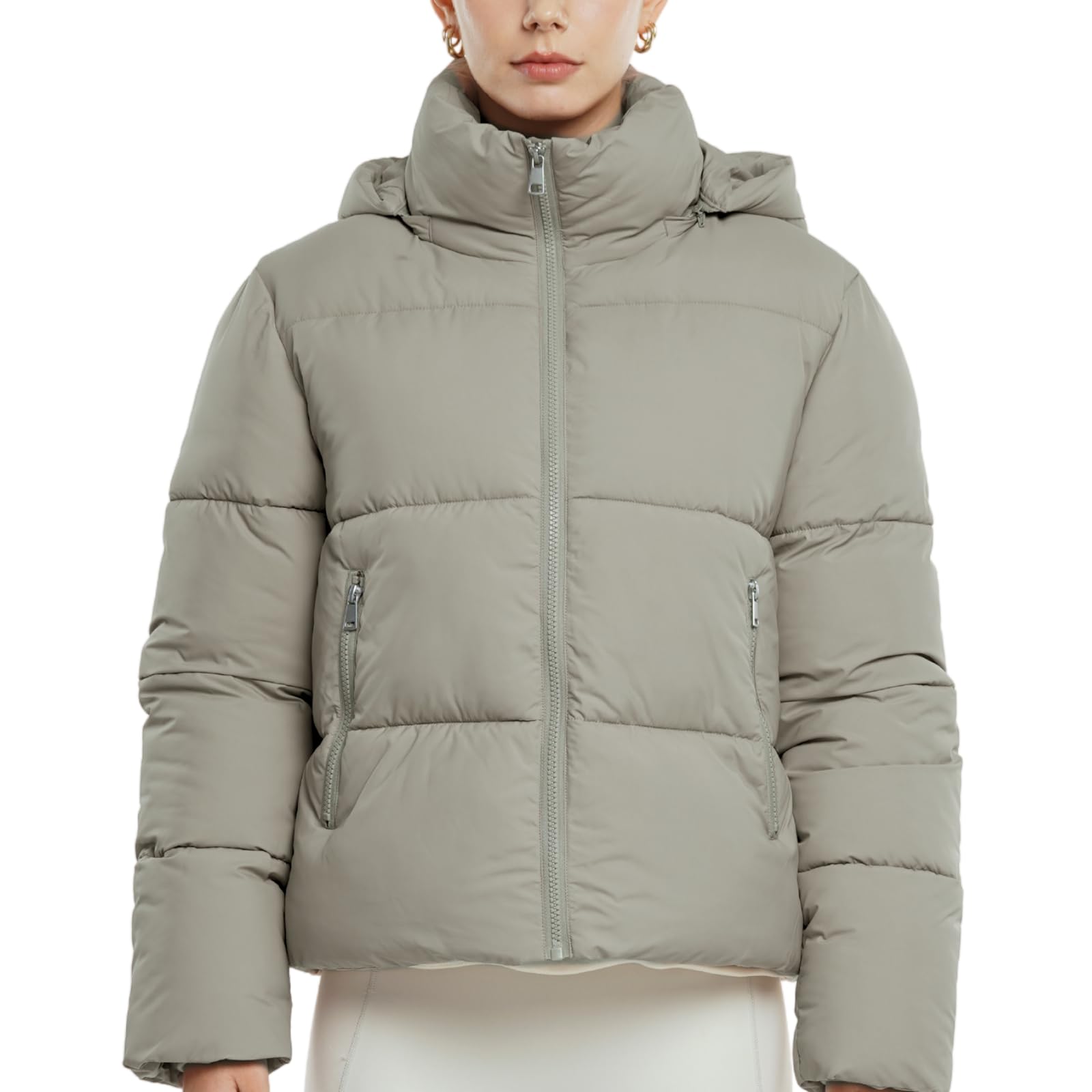 PUFFIT Damen Winter Jacke mit Kapuze Warmer Wasserdicht Winterjacke Steppmantel Female Jacken