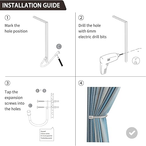 Miniatura 5 de 2 alzapaños de cortina con tapa clásica en forma de U, bronce