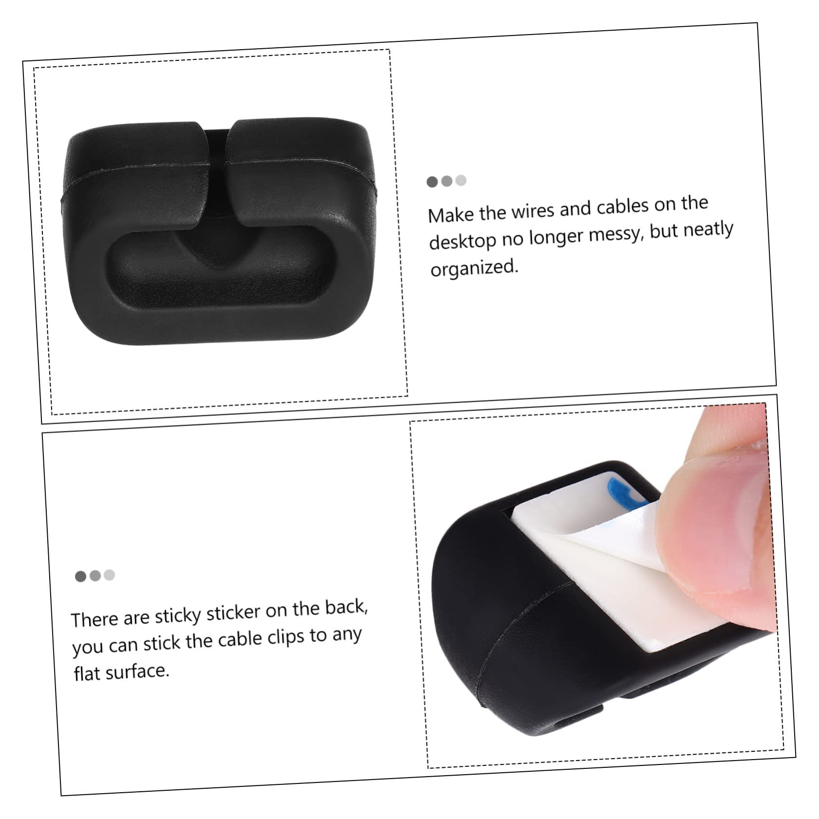 Hemobllo 5 Juegos De Clips Magnéticos Para Cables Organizadores De Cables Adhesivos Para Escritorio Mesa Hogar Y Oficina 12 Unidades X 5