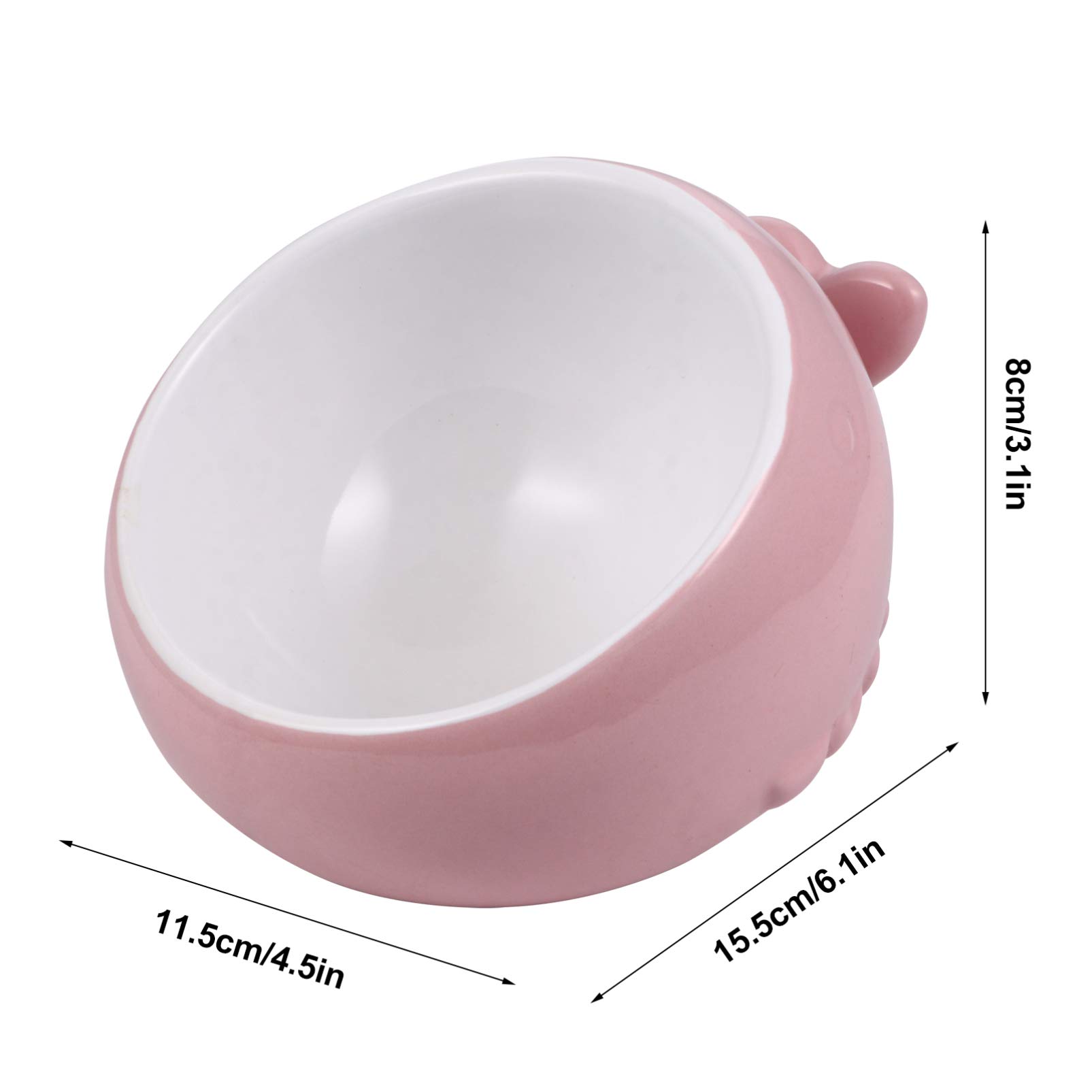 GRIRIW Animal Series Whale Shape Tilted Pet Bowl Skid Ceramic Cat Food and Water Dish Easy to Smooth Surface for Convenient Feeding for Cats and Kittens