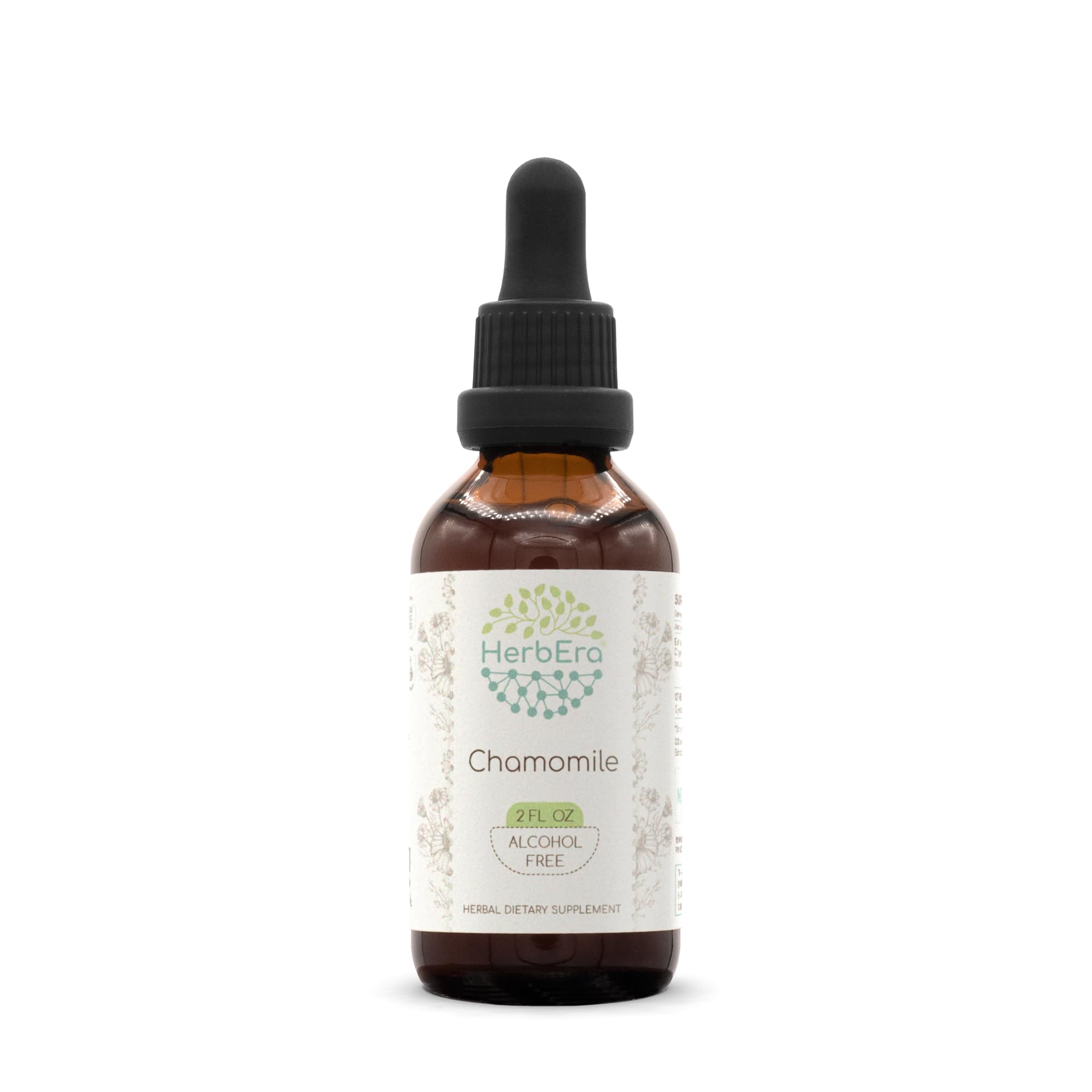 Chamomile Alcohol-Free Liquid Extract, Organic Chamomile (Matricaria Recutita) Dried Flower Glycerite Hawaii Pharm Natural Herbal Supplement 2 oz