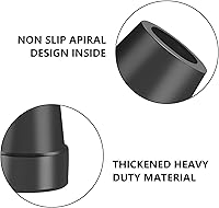 Vista 5 de 4 puntas de caña de 3/4 pulgadas, puntas de caña de goma resistentes, puntas de goma de repuesto antideslizantes para bastones, bastones para caminar