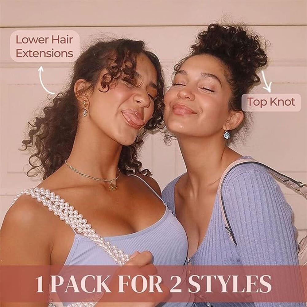 Panino per capelli disordinato Chignon grande con coulisse elastica for capelli ricci, chignon sintetico spettinato, for uso quotidiano alle feste. Parrucchino a coda di cavallo per l'uso quotidiano(1