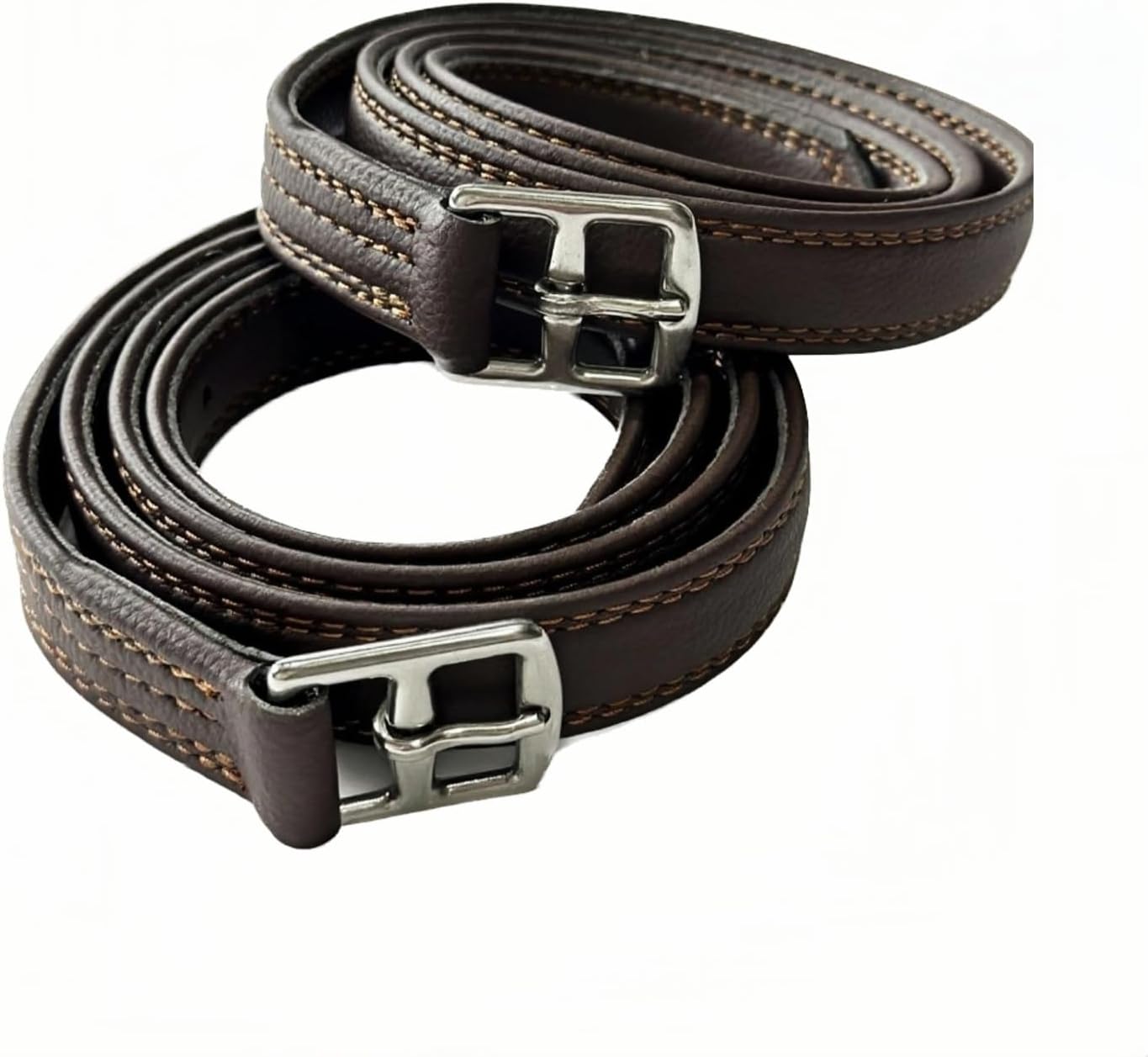 Stirrup Leathers for English Saddles,2 Pack English Stirrups Strap with Stainless Steel Buckle Sturdy Nylon Core for Equestrian Riding, Horse Riding Gear(48"/120cm to 54"/135cm)