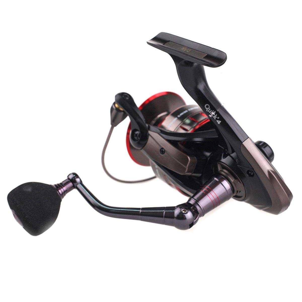DAM Quick 3 3000 FS Moulinet Pêche Tambour – Grande Vitesse, Free Spool, Double Bobine Anodisée, Noir, Taille 3000, Unisexe