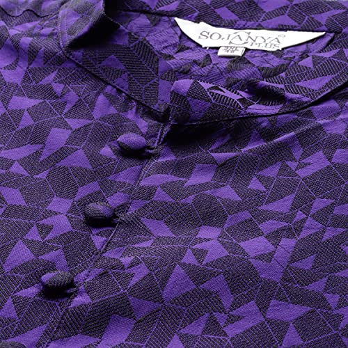 Sojanya PLUS (Since 1958), Men's Silk Blend Maroon Self Design Only Long Kurta2