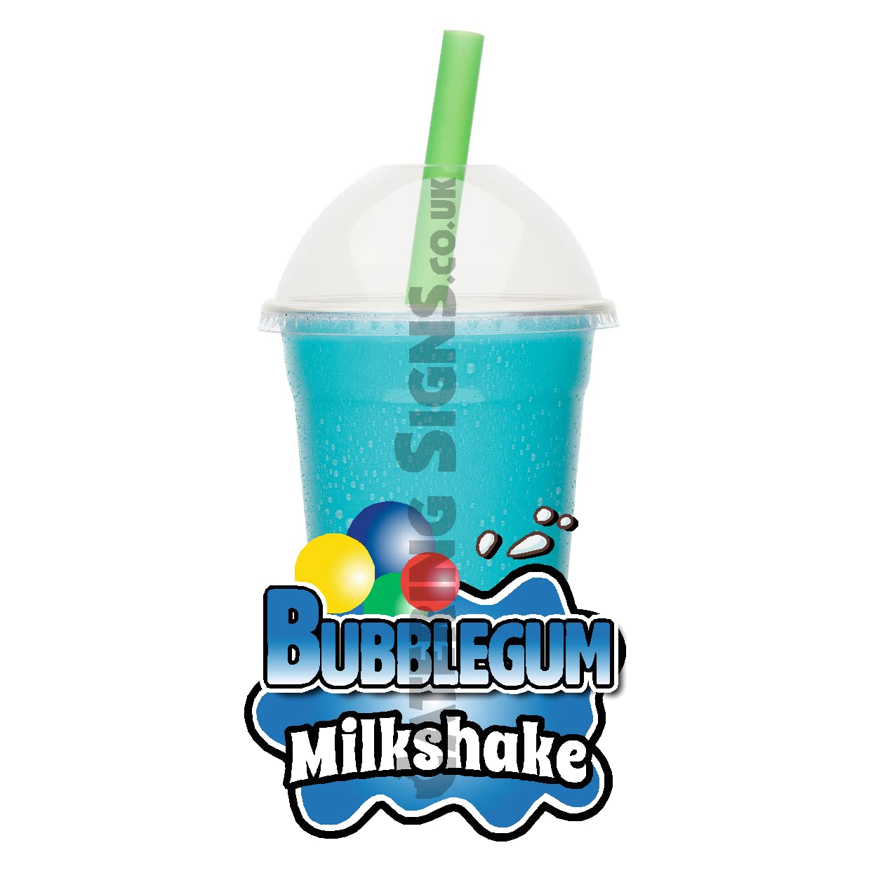 Bubblegum Milkshake Sticker - Vinyl Decal Catering Trailer Ice Cream Van
