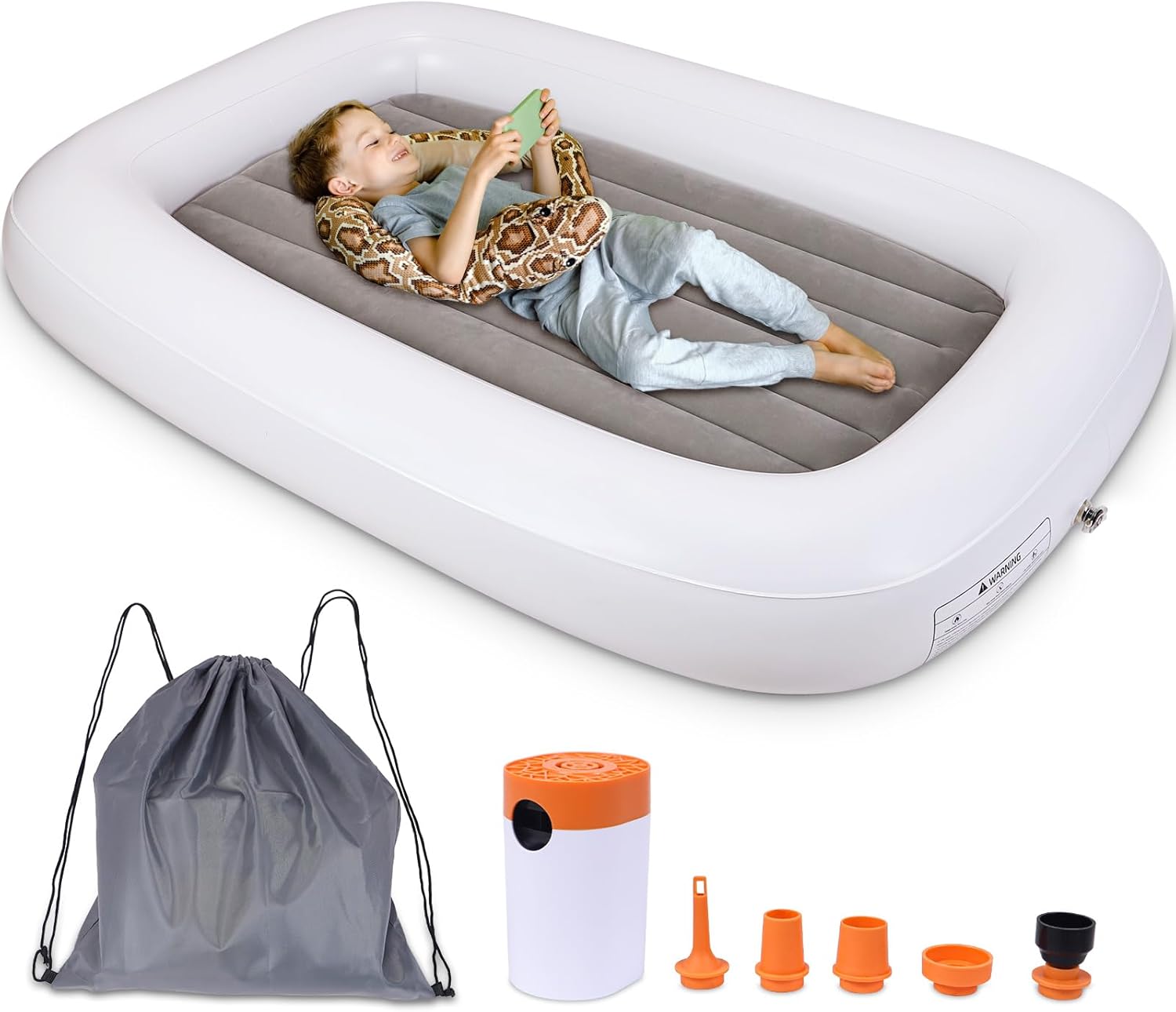JOSEN Inflatable Toddler Travel Bed, Kids Blow Up Mattress