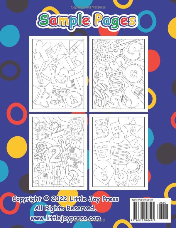 My ABCs & 123s Coloring Book: Fun pages of letters and numbers to color and learn! Coloring book for kids. Ages 4-8. image 3