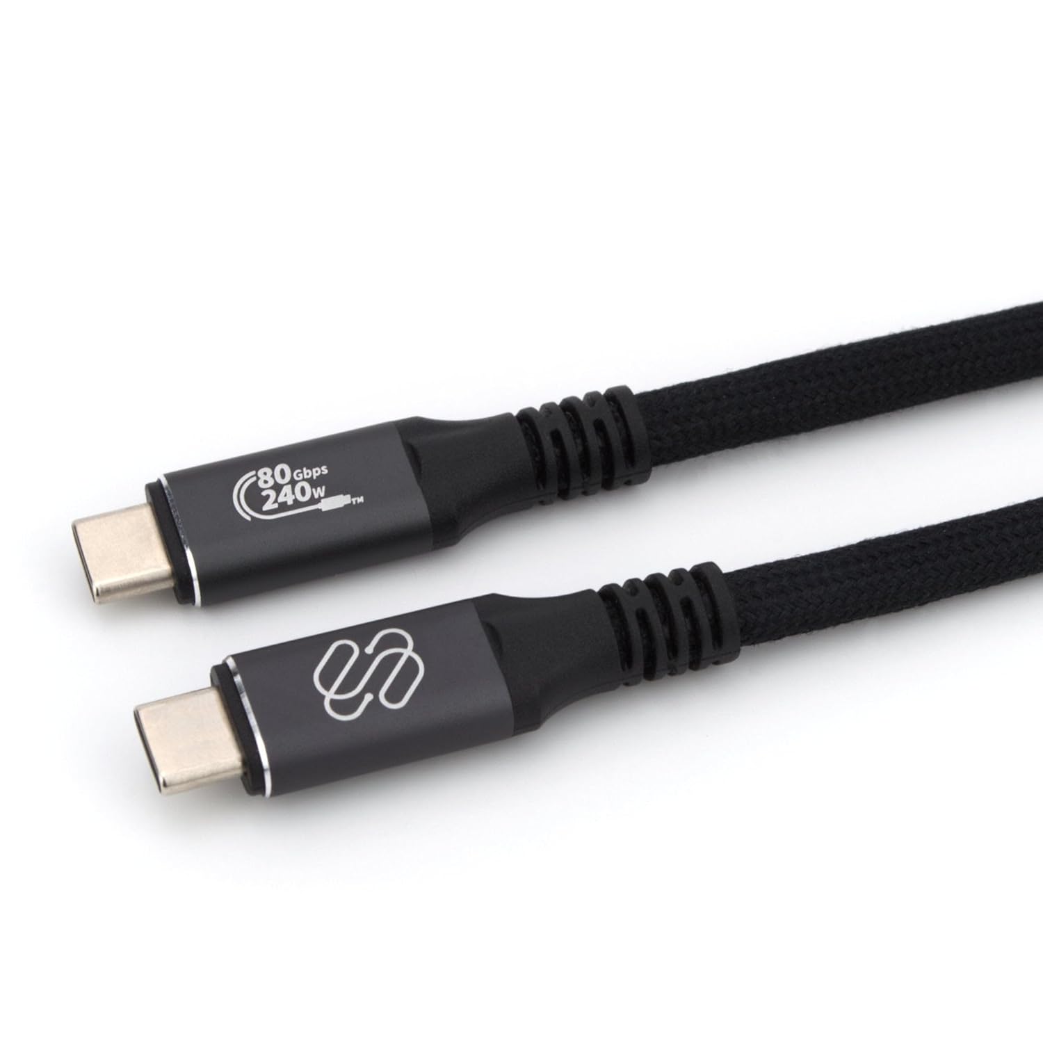 Sewell USB4 80Gbps Cable, USB-IF Certified, 4.9 ft (1.5m), 240W PD, Thunderbolt 3/4 Compatible USB-C with 8K Video Support, Flexible Braided & Tangle-Resistant