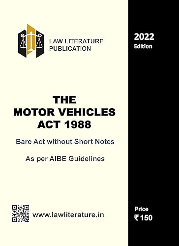 The Motor Vehicles Act 1988 Bare Act without Short Notes As per AIBE Guidelines 2022 Edition