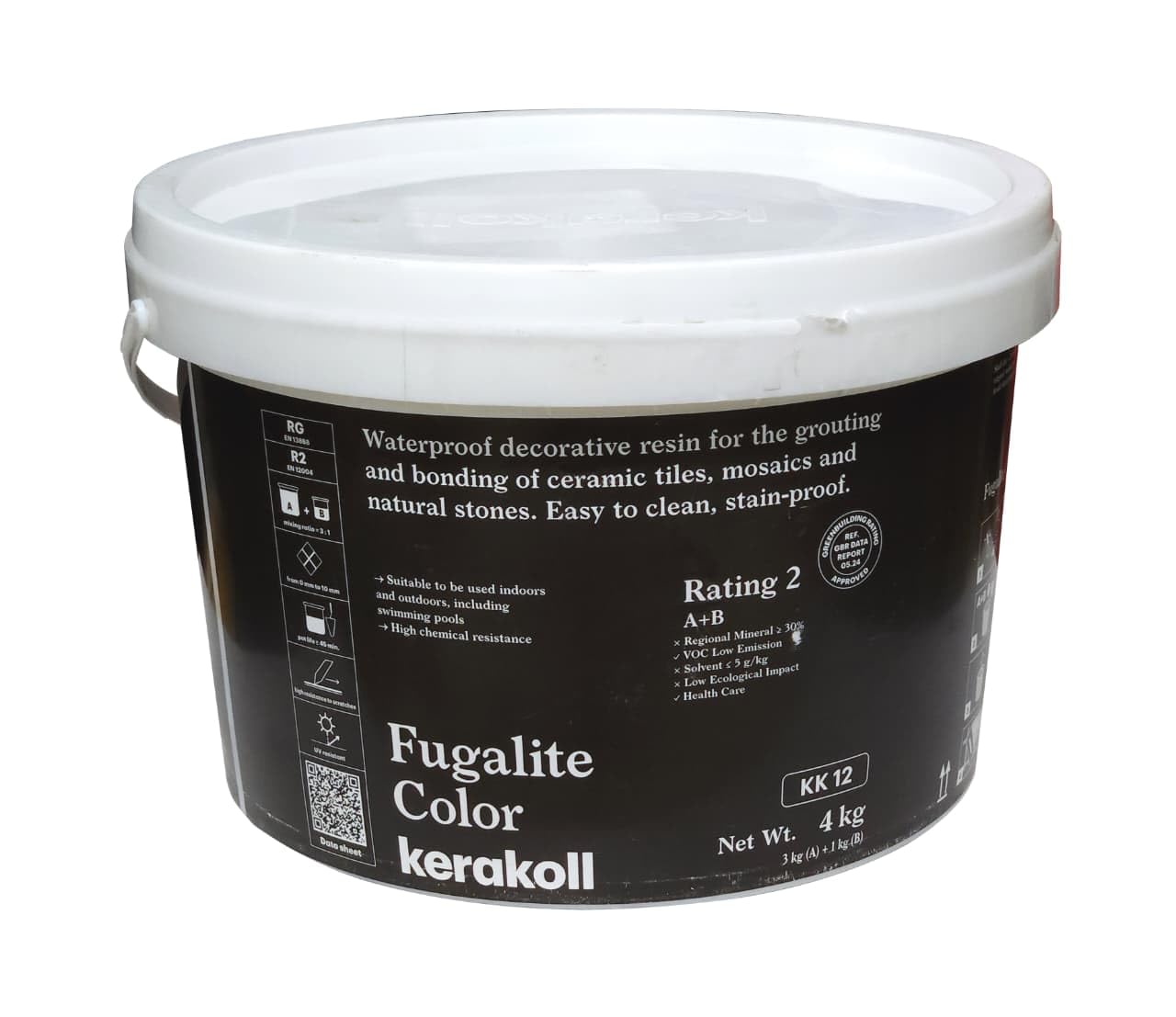 Kerakoll Fugalite Epoxy Grout KK 12 Black colour (4 KG)-image-23