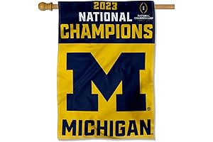WinCraft Michigan Team University Wolverines 2023 College Football National Championship Vertical Flag
