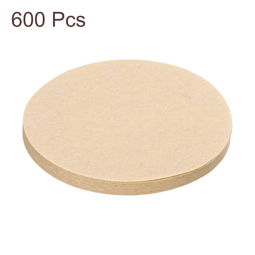 QUARKZMAN Kaffeefilter 600 Stück - 70mm Rundfilter Natur Für Pour Over & Tropfmaschinen