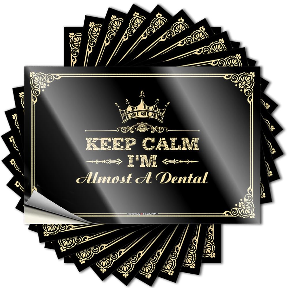 Quote Bar Accessories and Decor Peel and Stick - Keep Calm I'm Almost A Dental Reusable Fuzzy Waterproof Vinyl for Surf(8X12CM)