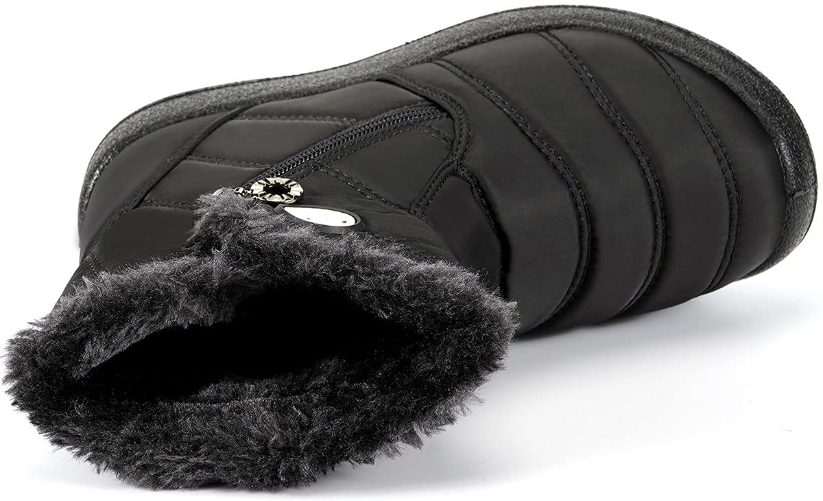 Enfant Bottes D'Hiver Fille Garçon Bottes de Neige Doublure Chaud Fourrure Bottes et bottines Souples Antidérapant