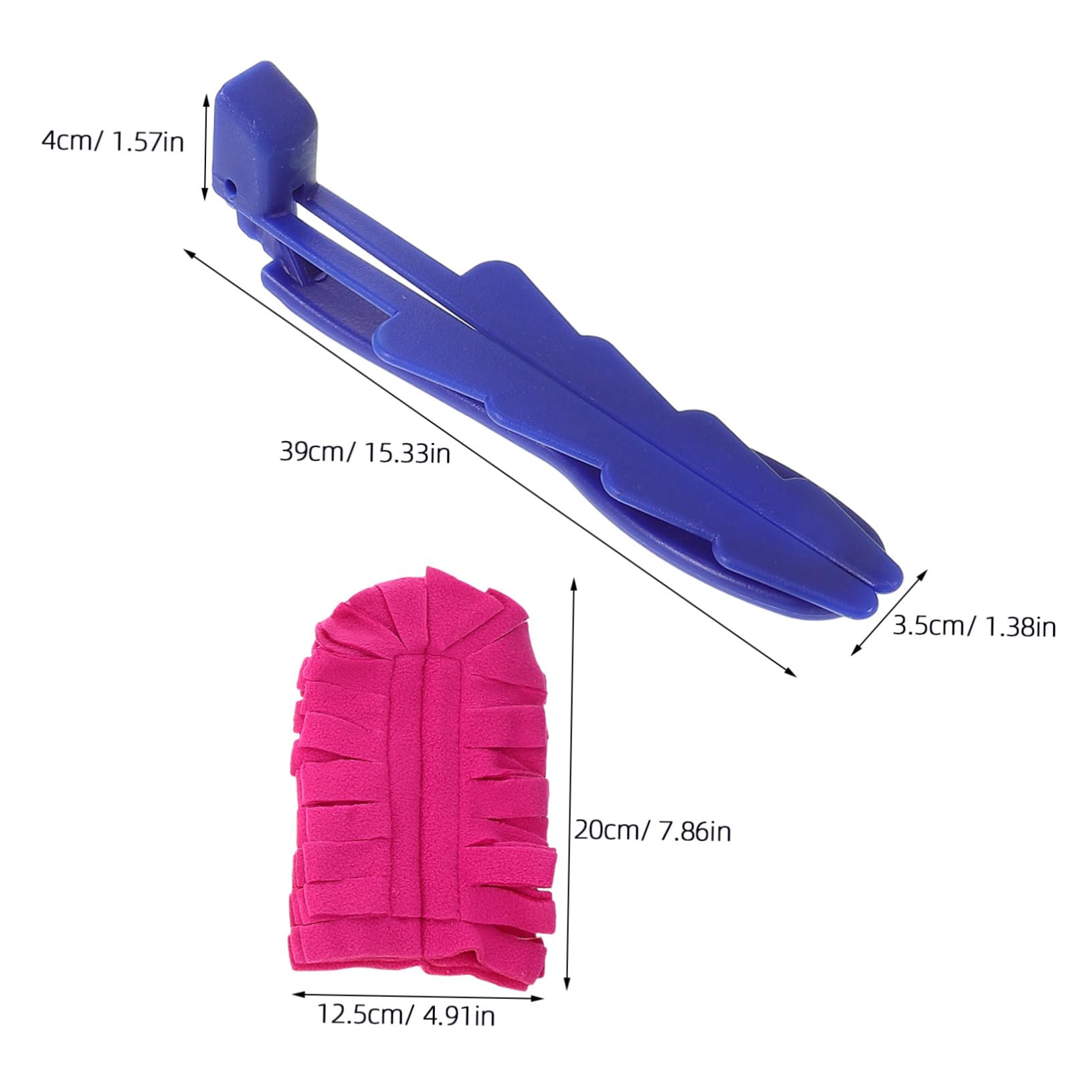Kleiner Haushaltsstaubwedel 1 Satz aus Fiber Plastic mit Ersatzkopf