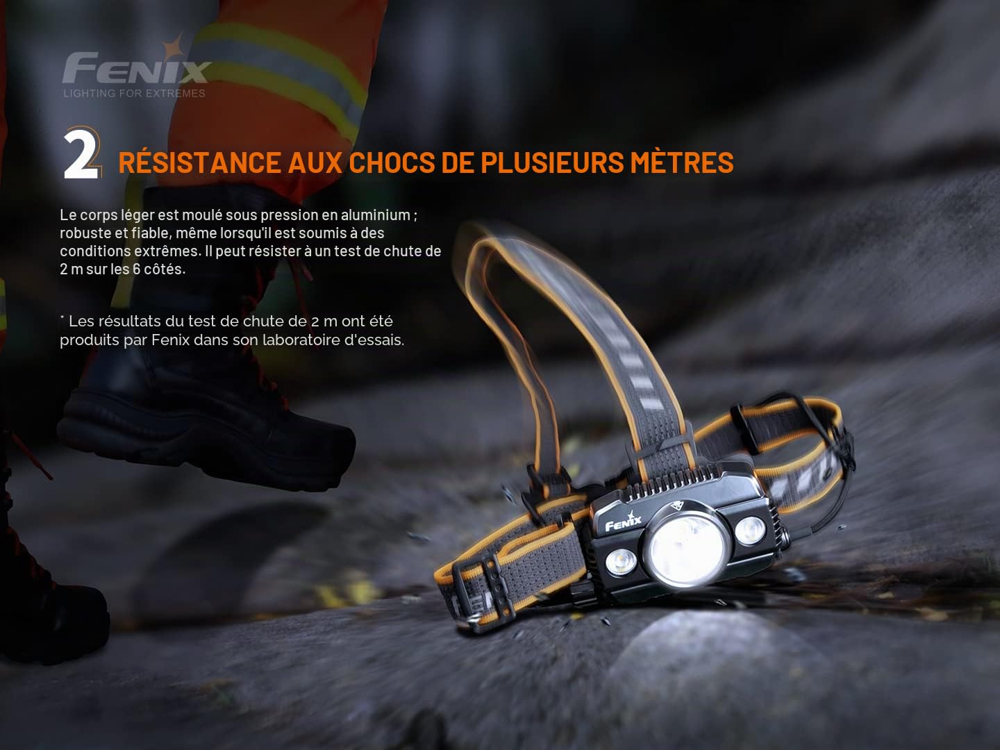 FENIX HP30R v2.0 21700 Lampe frontale rechargeable pour recherche et sauvetage, travail, professionnel et extérieur, noir
