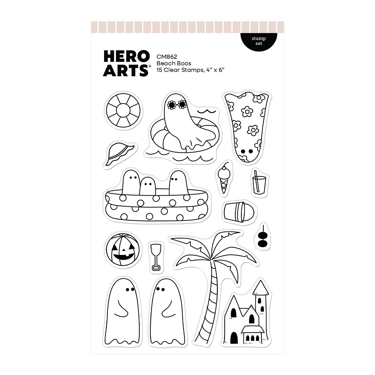 Hero Arts Beach Boos Stamp Set