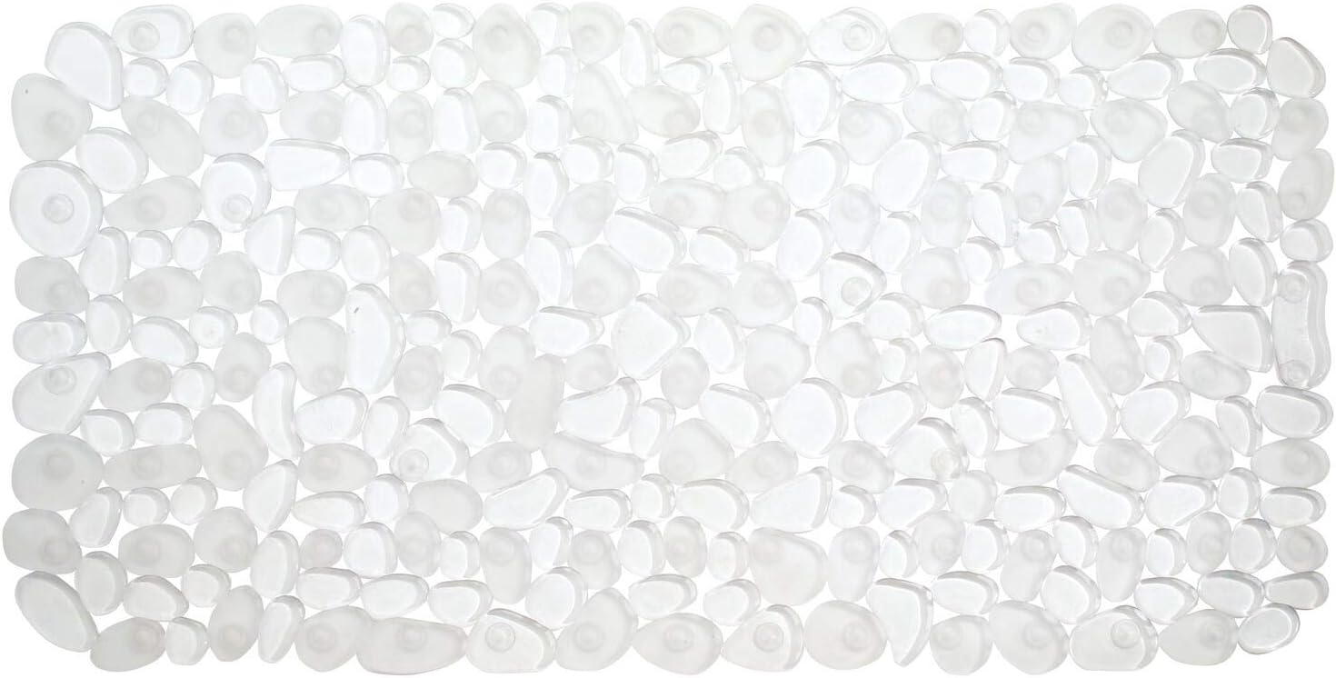 iDesign Pebblz Suction Non-Slip Bath Mat for Shower Bathtub Stall, Set of 1, Clear : Everything Else