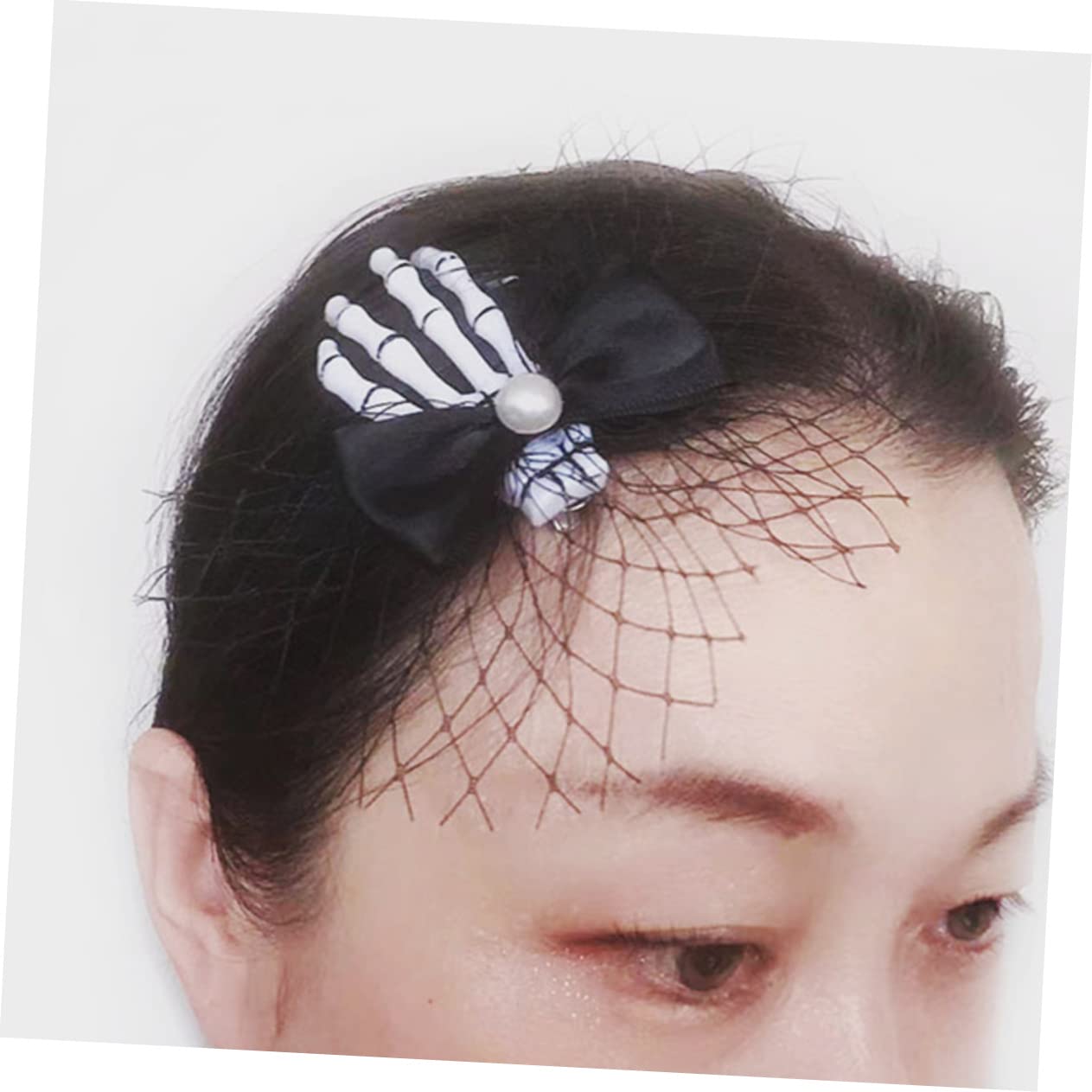 Didiseaon 20 Pz Fermaglio Con Artiglio Del Teschio Molletta Forcine a Scheletro Fermagli Per Perlati Forcine Da Donna Fermaglio Per Con Perle Di Halloween Stoffa