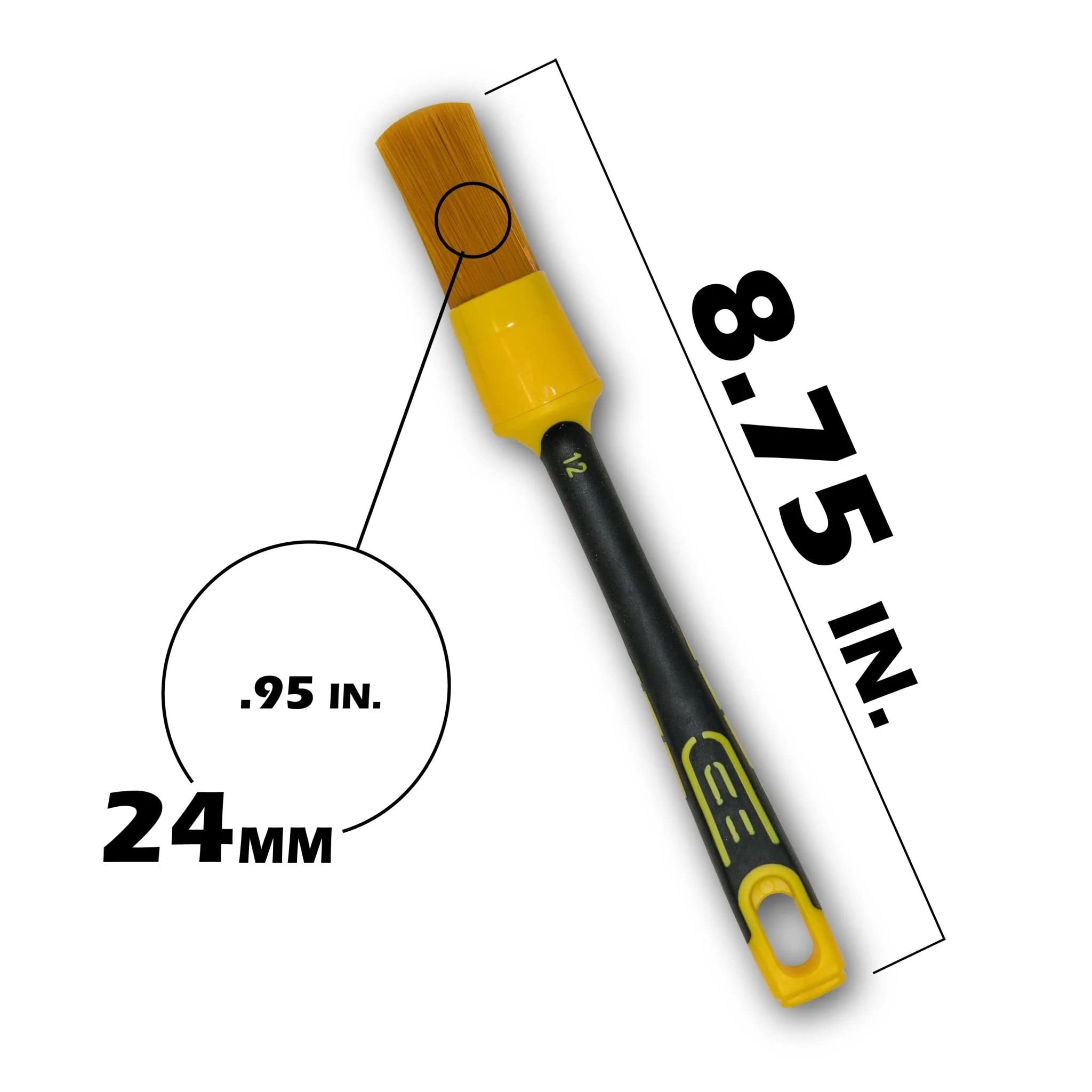 Work StuffDetailing Brush - Rubber Albino Orange (Chemical Resistant) (24mm)