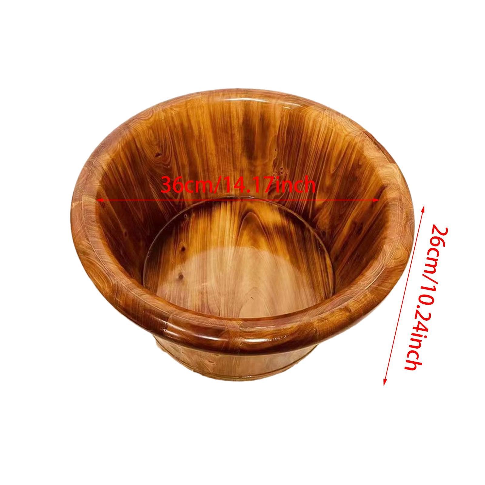 Fußbadewanne Aus Holz, Fußbadewanne, Pediküre, Fußwaschbecken für Badezimmer, B 26cmx36cm