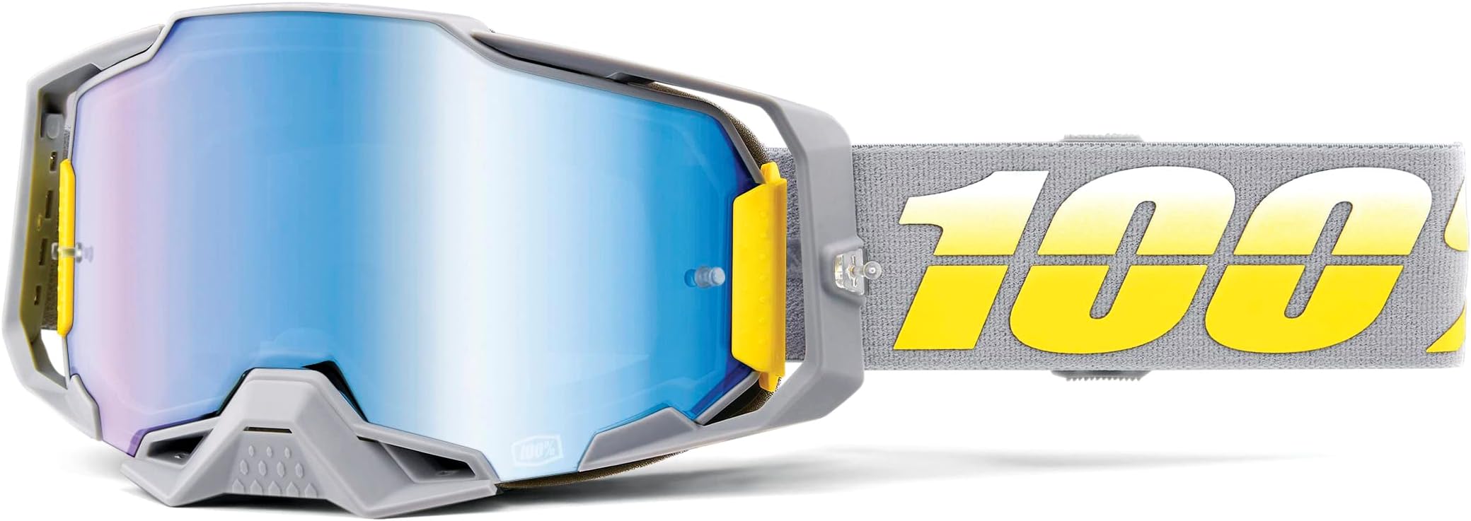 100% ARMEGA Premium Protective Sport Goggles with Ultra HD Lens & Nose Guard (Complex - Mirror Blue Lens)