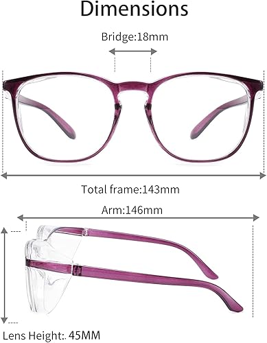 Miniatura 5 de Lentes de seguridad para mujeres, para enfermeras, lentes protectores, lentes de seguridad antivaho