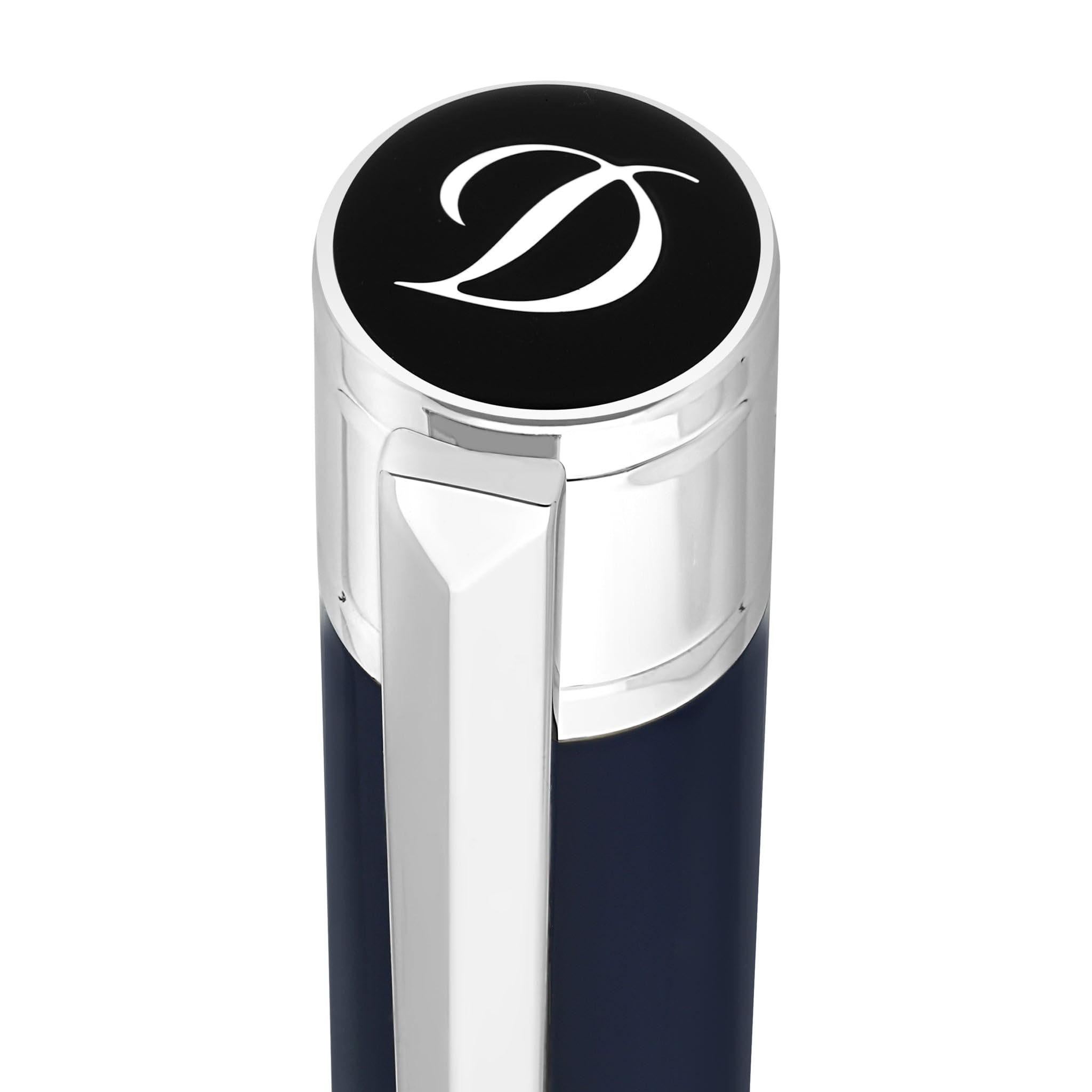 S.T.Dupont - Penna a sfera con iniziale, colore: blu/cromato