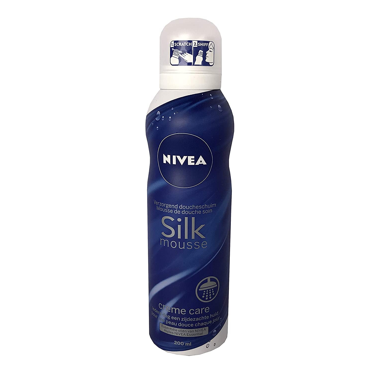 12er Pack - Nivea Silk Mousse Duschschaum - Creme Care (blaue Verpackung) - 200ml
