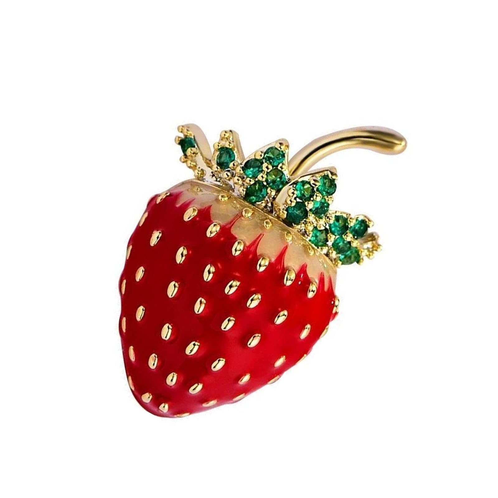 Maxtonser Sweet Strawberry Pin For Women Jewelry With Secure Clothing Clip Stylish Versatile Accessory