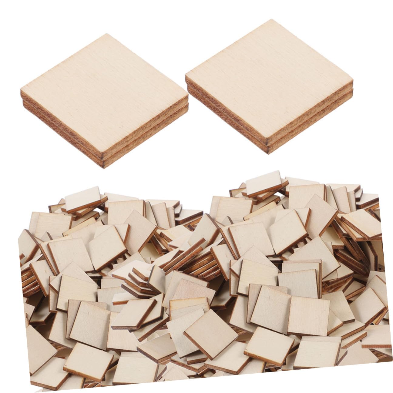 500 Piezas De Madera Cuadradas Sin Terminar Para Manualidades Recortes De Madera Para Pintar y Dibujar Para Proyectos Creativos Para Pintar