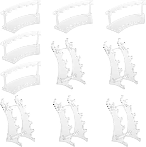 Miniatura 2 de 10 soportes de exhibición para bolígrafos con 6 ranuras, soportes de acrílico transparente, 5 soportes verticales y 5 horizontales para bolígrafos,