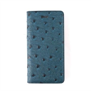 GAZE iPhone SE 3rd Generation Case Cover Ostrich Diary [Notebook Type iPhone Ostrich Style Italian PU Leather Card Storage] iPhone SE 2nd Generation / 8/7 GZ23308iSE3BL Turkey Blue [Genuine