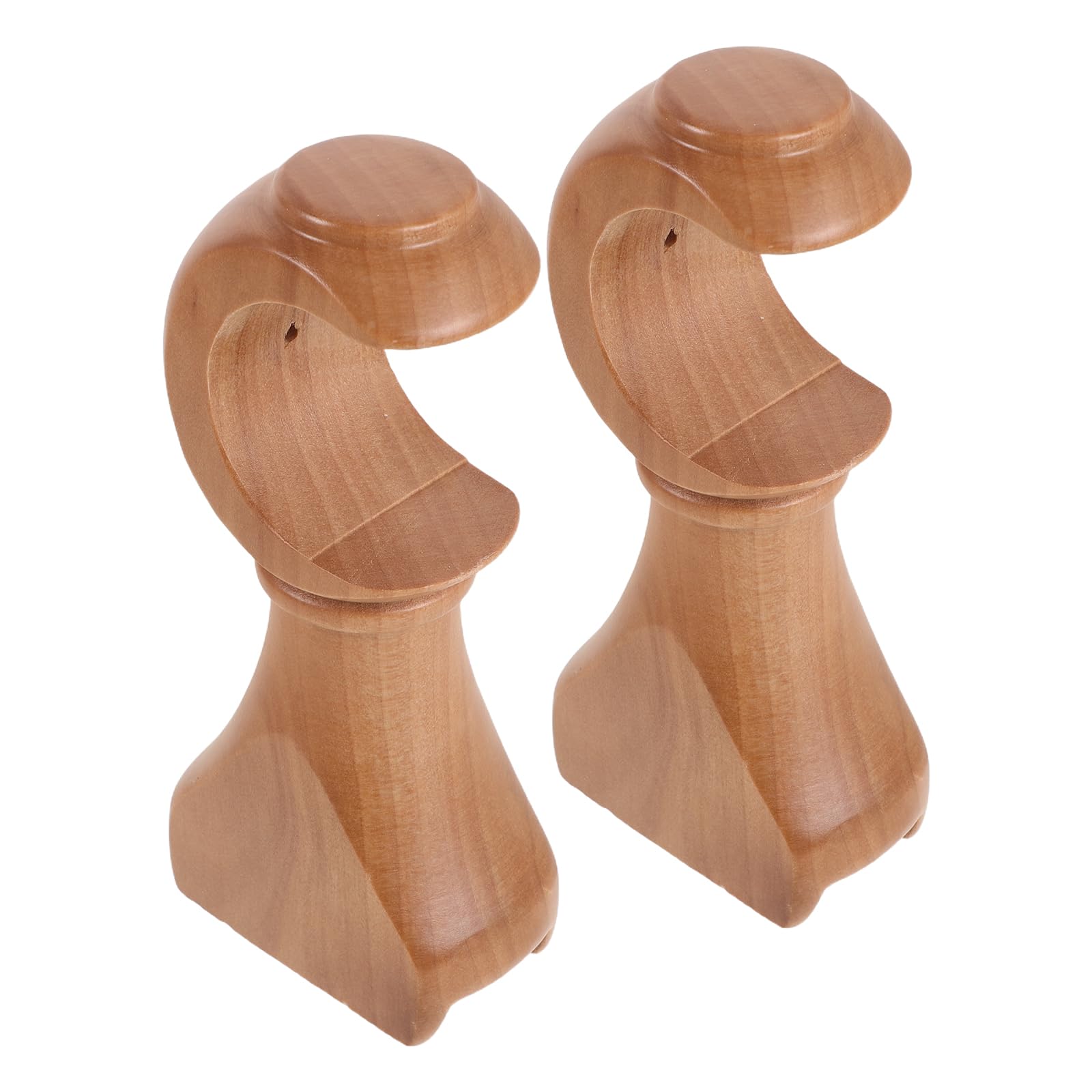 NUOBESTY Curtain Rod Brackets 2Pcs, Wooden Rod Holders 35Mm Opening, Heavy Duty Wall Mount for Drapery Poles, for Living Room and Ceiling Installation