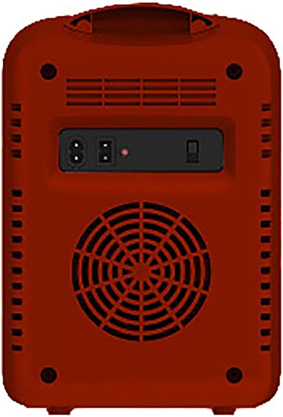 Frigidaire Red Mini Personal Fridge Cooler, Transparent Door, 1 Gal Capacity fits Six Cans, Includes Plugs for Home Outlet & DC Charger - 9.84 D x 7.09 W x 10.35 H