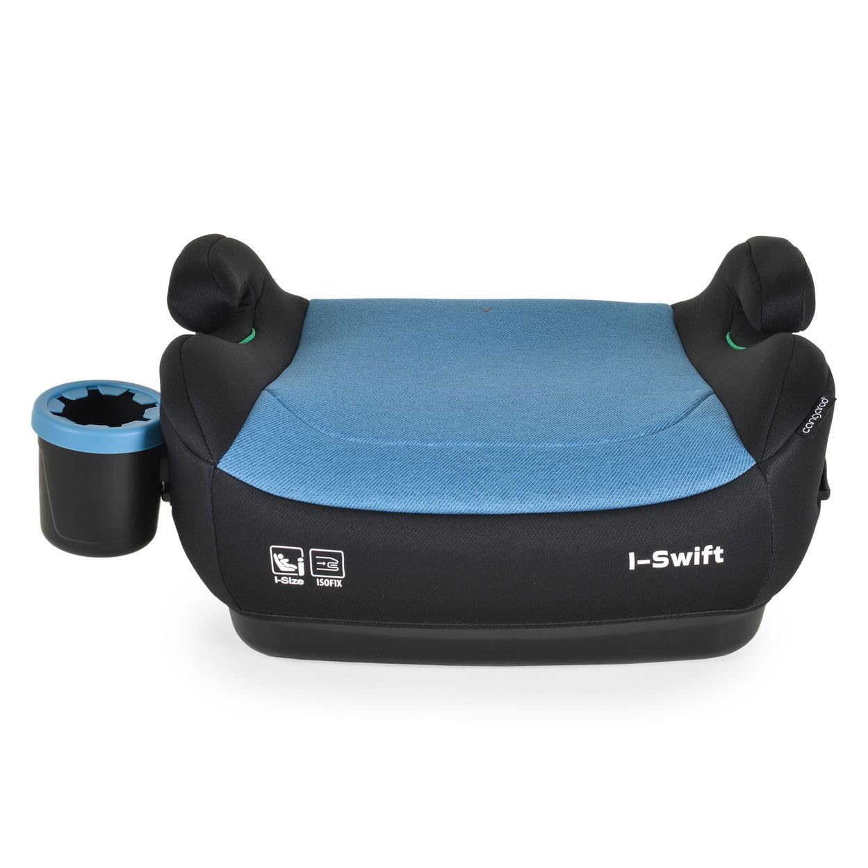 Cangaroo Fotelik dziecięcy, podwyższenie siedziska i-Swift, Isofix (125-150 cm), uchwyt na napoje, ciemnoniebieski