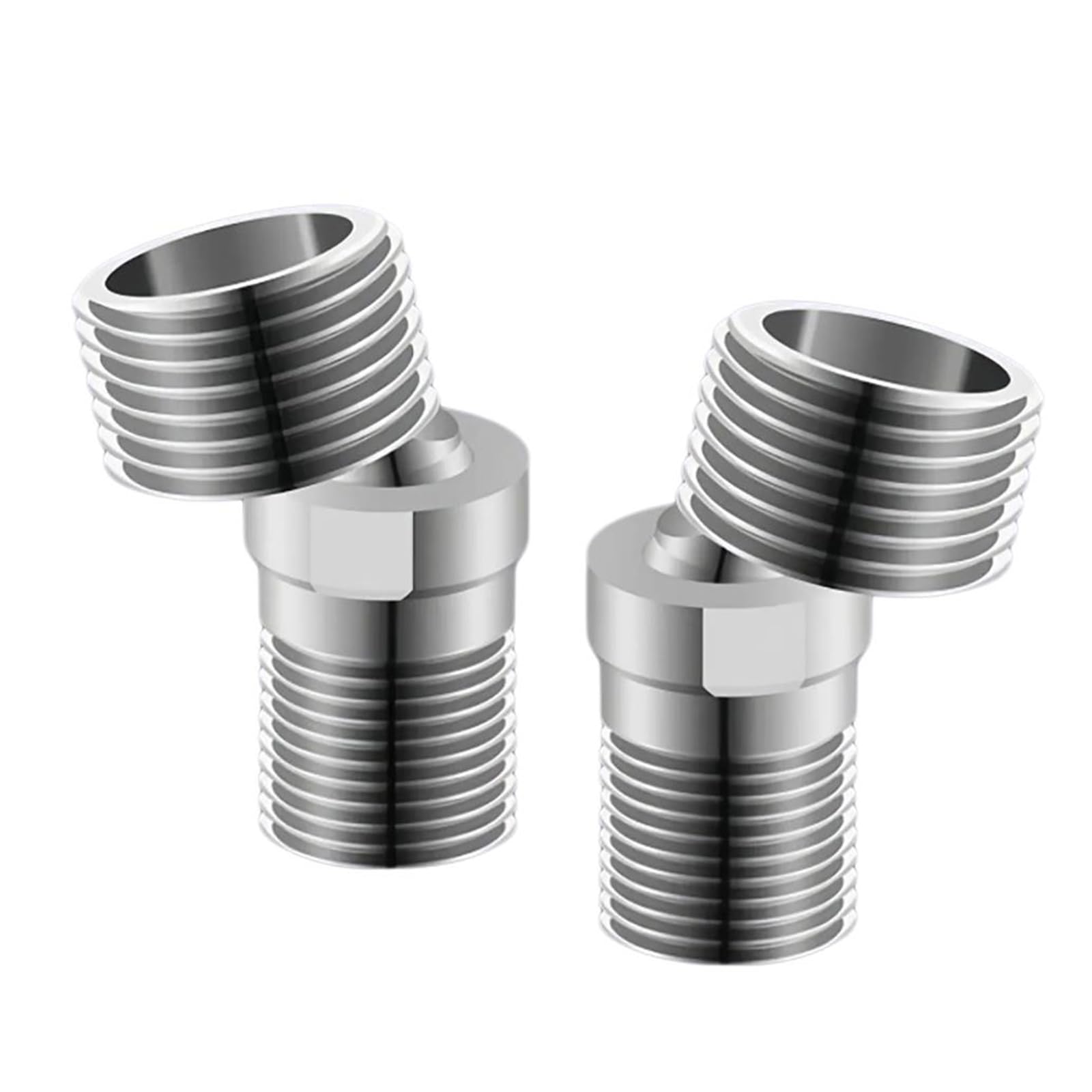 Jazuaiao 2 Pack Flexible Shower Valves Adapter With 360 Degree Rotation Shower Valves Connector Upgrades For Best Water Flows Management Rustproof Fitting