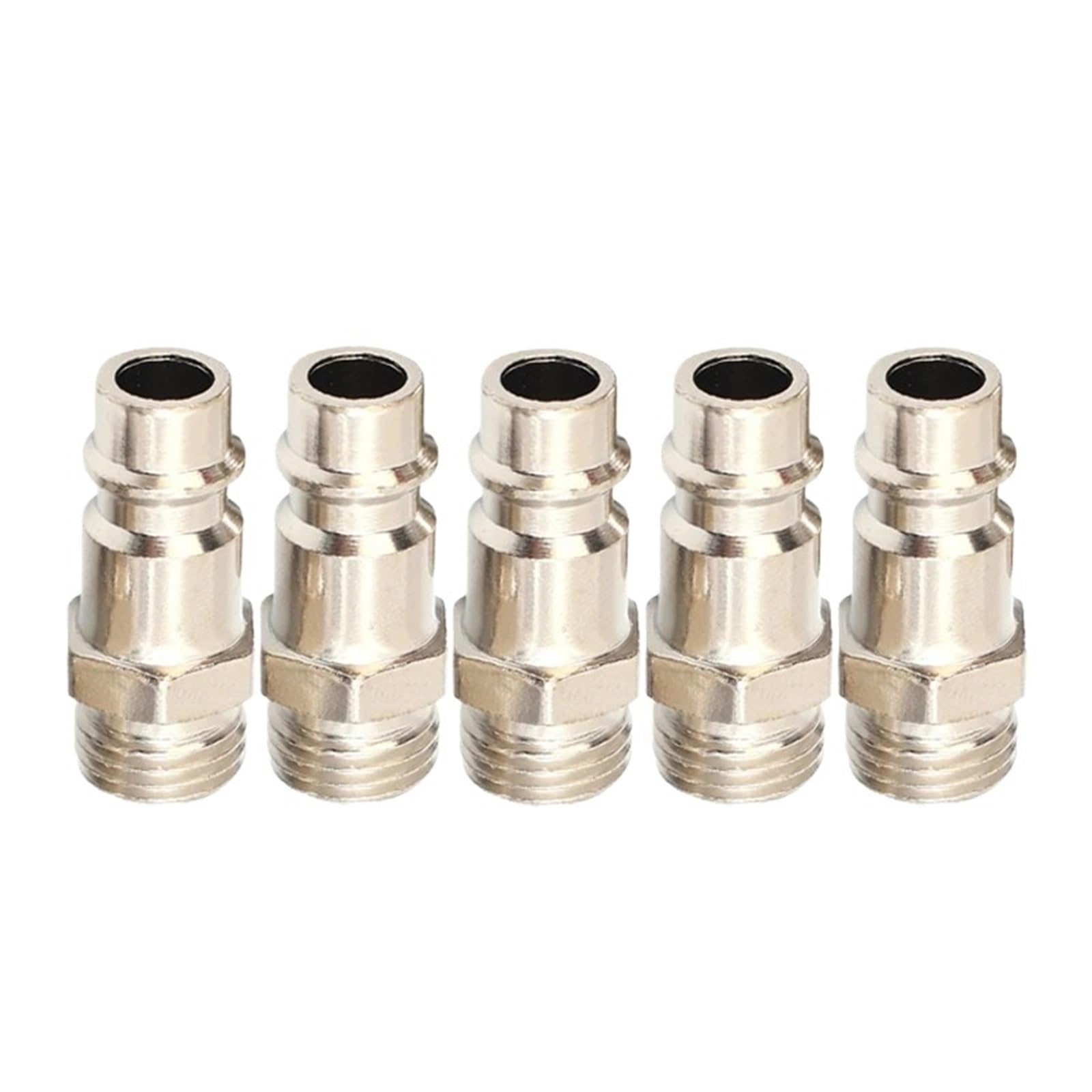 Padgcnor One Color Air Line Connectors 20/10/5Pcs Pneumatic Quick Release Air Hose Fitting External Thread Coupling Connector Compressor Accessories 1/4 Inch(5Pcs)