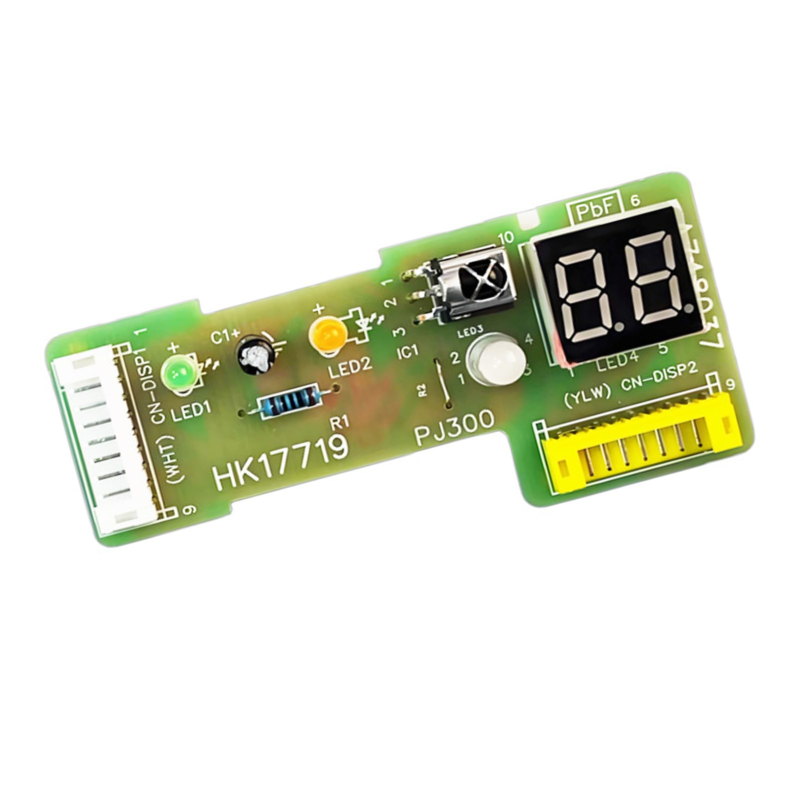 FGDTREE AC Indoor Unit Service Board with Receiver Head, Two-Digit Display Window, Compact 10 Cm PCB for Replacement and Maintenance Tasks