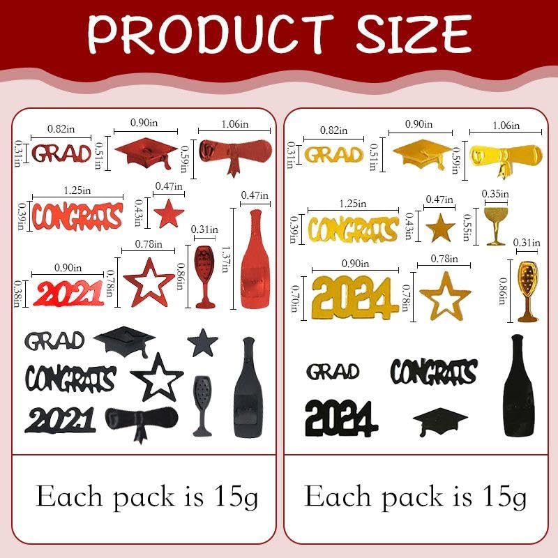 Coriandoli Glitterati Per Laurea 2025 - 500 Pezzi, Decorazione Tavolo Con Stelle E Cappello Da Dottore - Foto 11