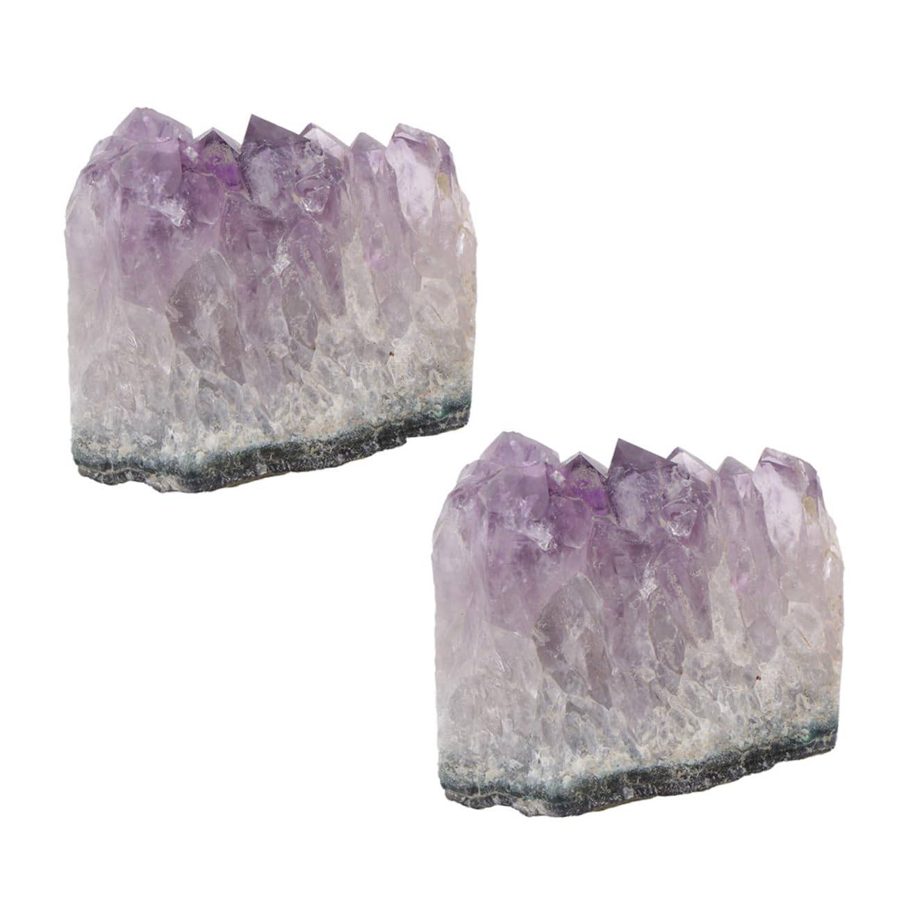 BCOATH 2pcs Brazil Origin Amethyst Raw Stones Natural Crystal Decoration Home Office Decorative