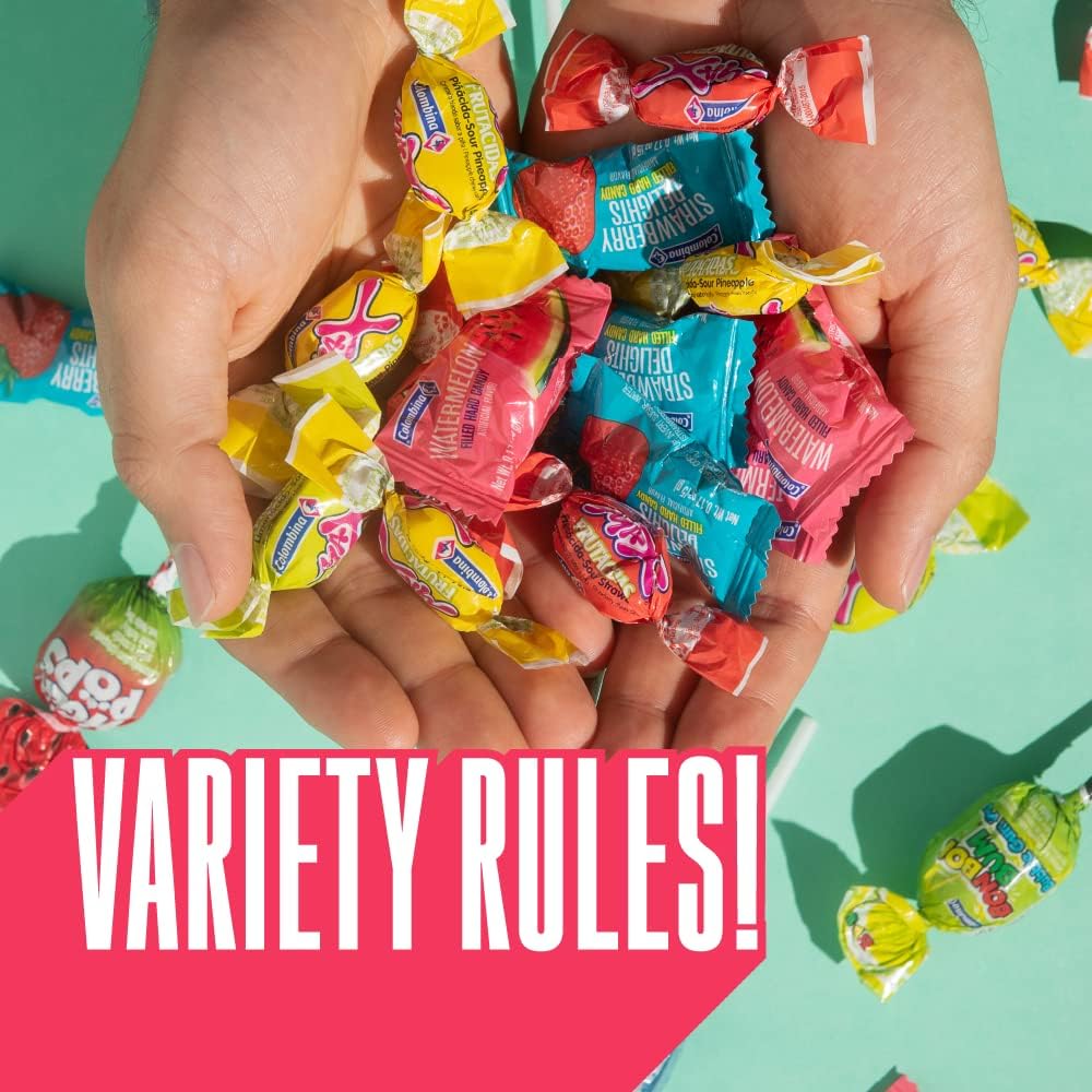 Colombina Mixin's Sweets N' Sours Candy Variety Pack, Individually Wrapped, Gluten-Free, Ideal for Parties, Pinatas, and Holidays, 280 Count Bulk Bag (Pack of 2)